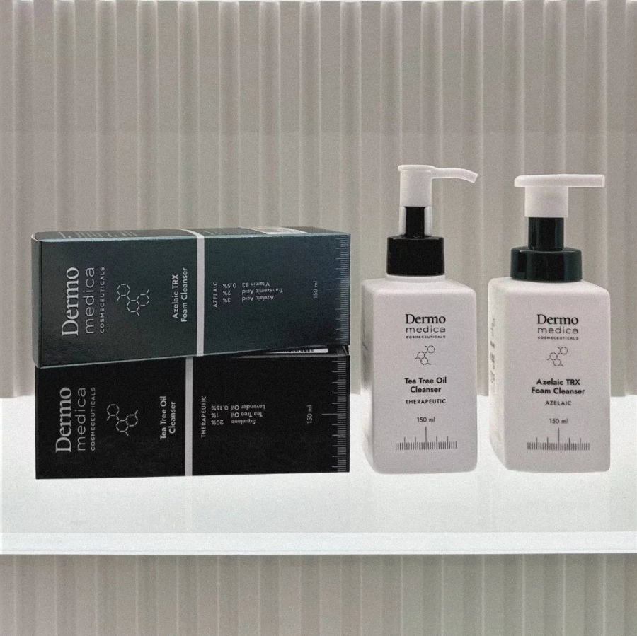 Dermomedica Tea Tree Oil Cleanser + Azelaic TRX Foam Cleanser ZESTAW Olejek myjący + Pianka przeciwtrądzikowa do mycia 2x150 ml