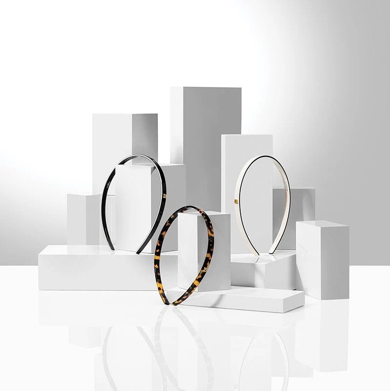 Balmain Acetate Headband Black/White Small Opaska do włosów czarno/biała mała