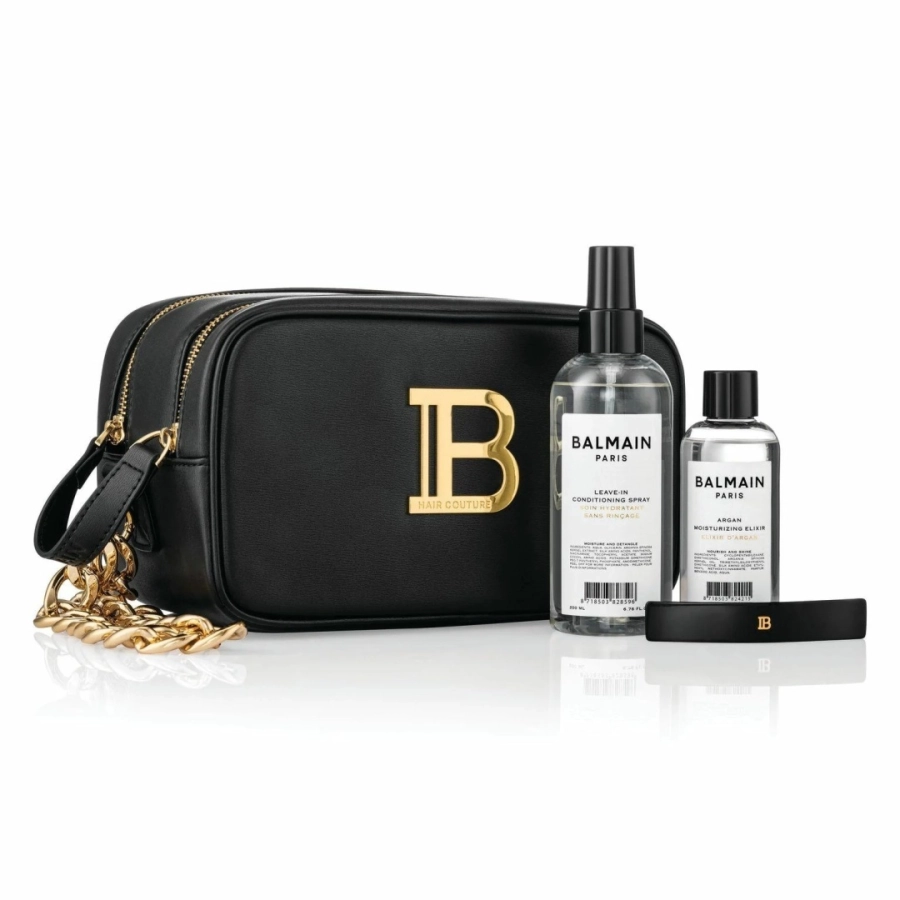 Balmain Kosmetyczka Czarna Złote Logo
