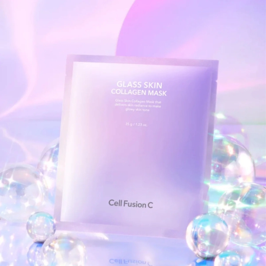 Cell Fusion C Glass Skin Collagen Mask Wygładzająca maska hydrożelowa z efektem Glass Skin 5x 35 g