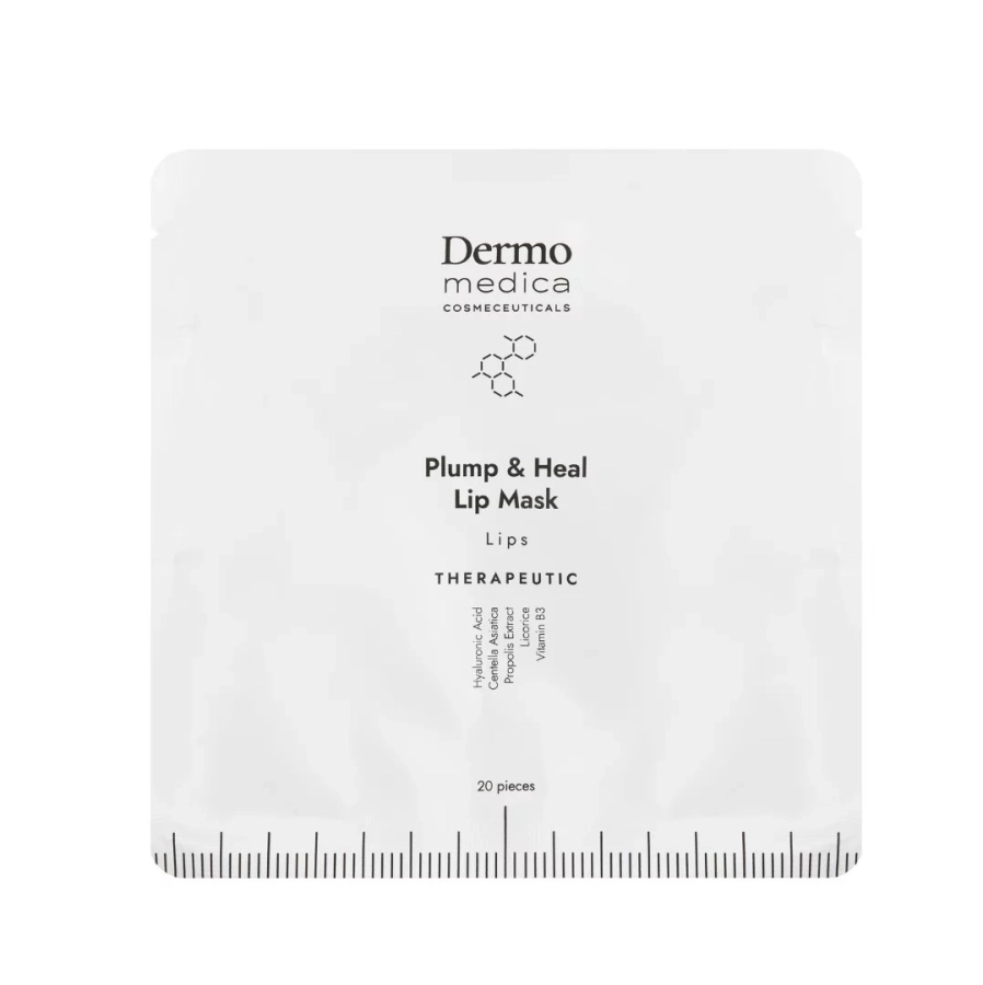Dermomedica Plump and Heal Lip Mask Terapeutyczno - ujędrniająca maska w płacie 20 szt.