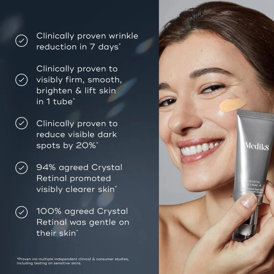 Medik8 Crystal Retinal 20 Stabilne serum na noc o najwyższej mocy z aldehydem retinowym 30 ml