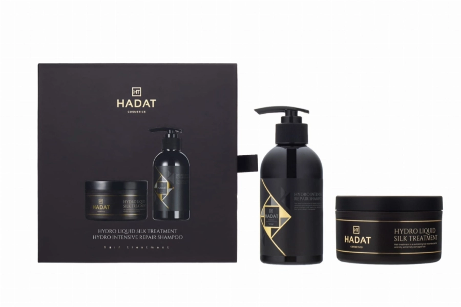 Hadat Liquid Silk 300 ml + Intensive Repair Shampoo 250 ml Jedwab w płynie 300 ml + Szampon regenerujący 250 ml