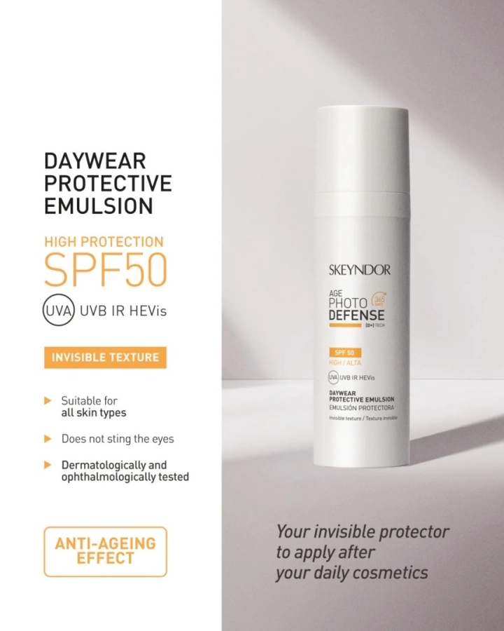 Skeyndor Age Photo Defense Daywear Protective Emulsion Invisible Texture SPF 50 Krem ochronny SPF50 30 ml