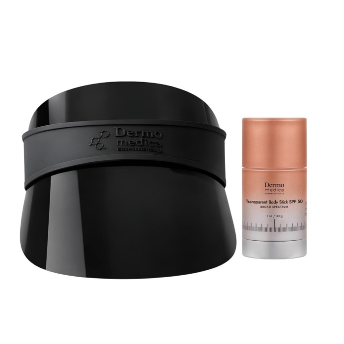 Dermomedica Zestaw UV Black Cap + Transparent Body Stick SPF 30
