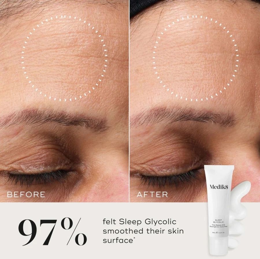 Medik8 Sleep Glycolic Peeling z opóźnionym uwalnianiem kwasów AHA do stosowania na noc 30 ml
