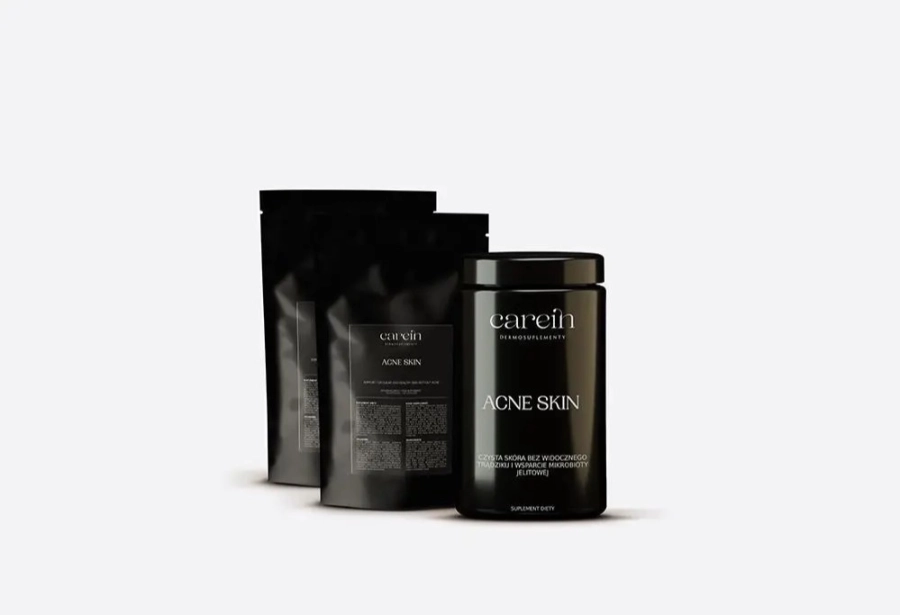 Carein Acne Skin 90 Days ZESTAW Kuracja 90 dni : Czysta skóra bez trądziku 120 kaps + Uzupełnienie 2 x 120 kaps./ 360 kaps.