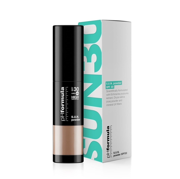 pHformula SUN POWDER SPF 30+ Mineralny filtr przeciwsłoneczny w postaci lekkiego pudru w pędzlu 4 g