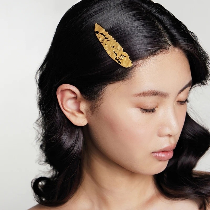 Balmain Limited Edition Printemps Leaf Slide Mała klamra w kształcie liścia Printemps