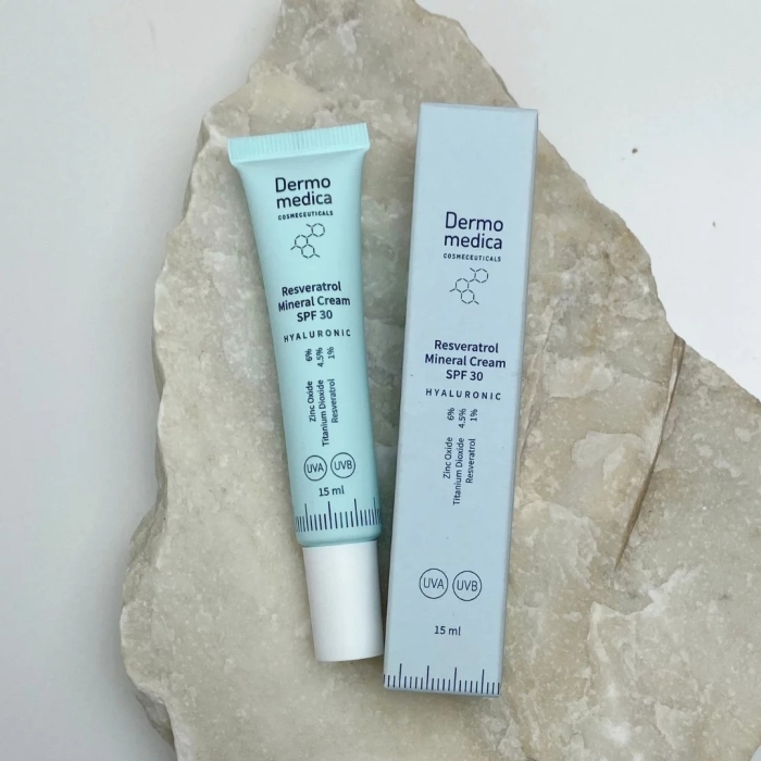 Dermomedica Resveratrol Mineral Cream SPF 30 Przeciwstarzeniowy krem z resweratrolem i filtrem 15 ml