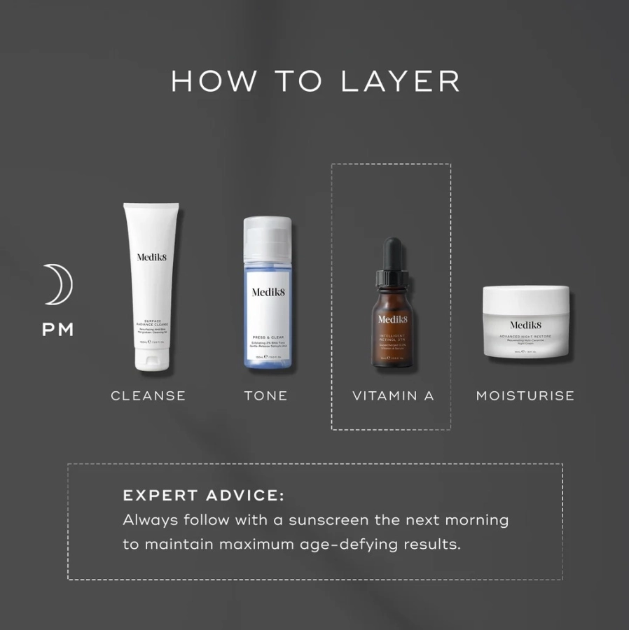 Medik8 Intelligent Retinol 3TR Przeciwstarzeniowe serum do twarzy z witaminą A 0,3% 4 ml