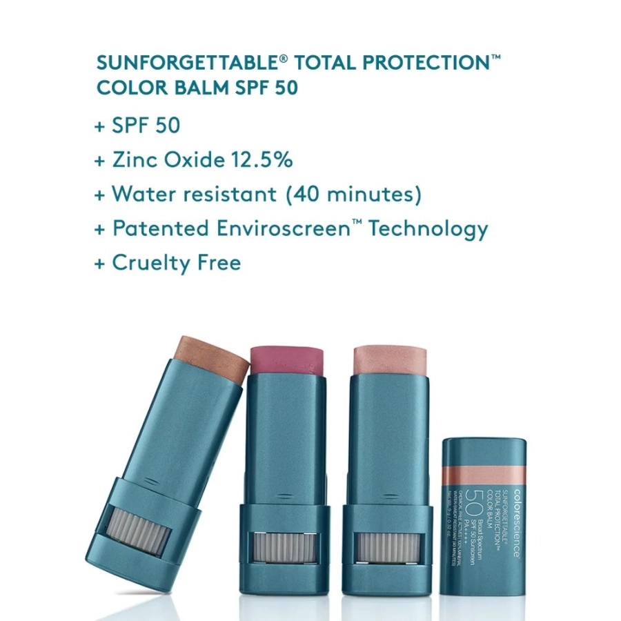 Colorescience Sunforgettable Total Protection Color Balm Balsam do ust oraz policzków SPF50 (kolor Berry) 9g