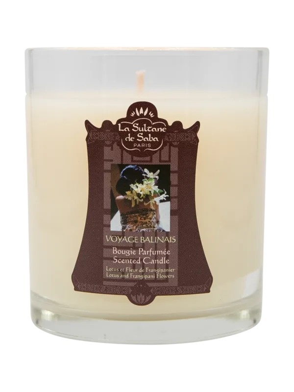 La Sultane de Saba Bougie Perfumee Scanted Candle Balinais Świeca kwiat lotosu i frangipani linia balinais 165 ml