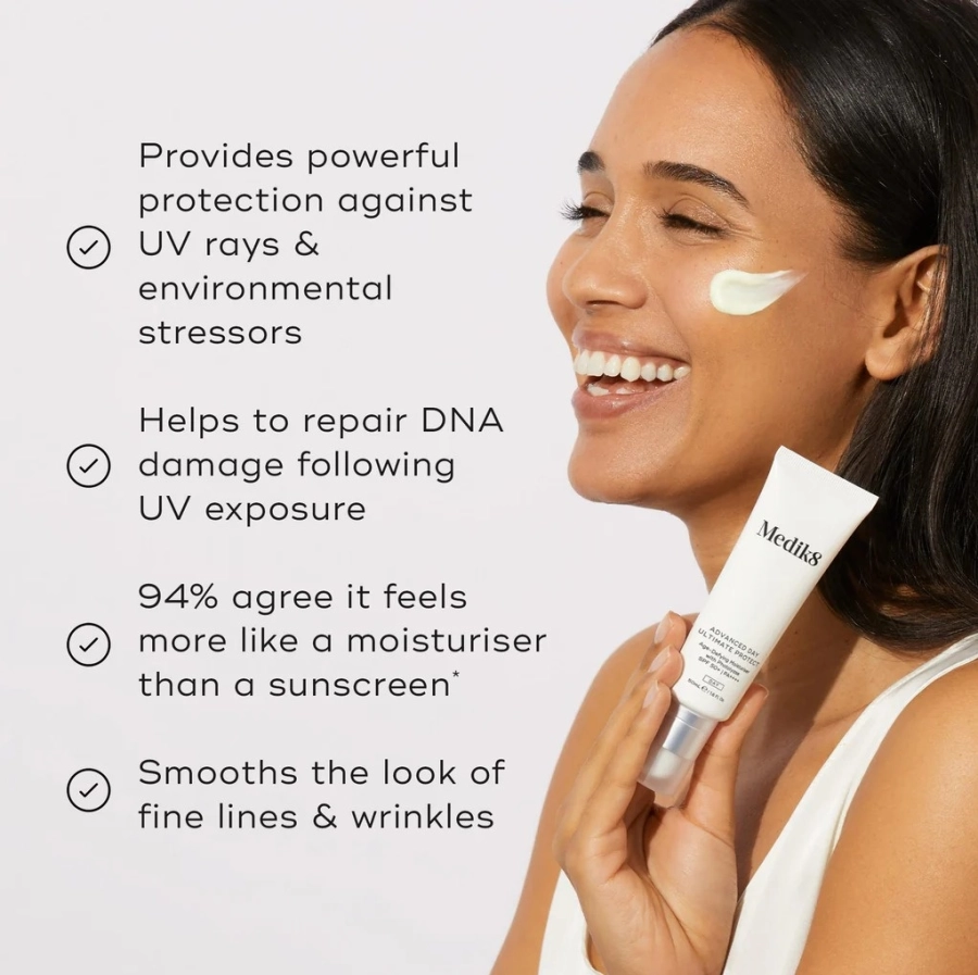 Medik8 Advanced Day Ultimate Protect Krem nawilżający z fotoliazą, zwalczający oznaki starzenia skóry, SPF 50+ | PA++++ 50 ml
