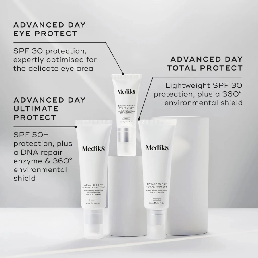 Medik8 Advanced Day Ultimate Protect Krem nawilżający z fotoliazą, zwalczający oznaki starzenia skóry, SPF 50+ | PA++++ 50 ml