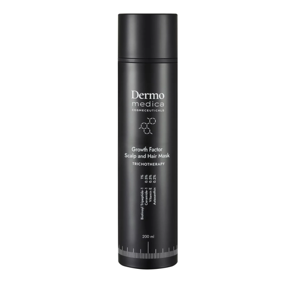 Dermomedica Growth Factor Scalp and Hair Mask Maska dla skóry głowy z problemem podrażnień i wypadania włosów 200 ml