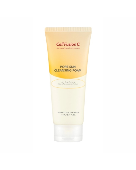Cell Fusion C Pore Sun Cleansing Foam Pianka do oczyszczania twarzy z filtrów przeciwsłonecznych 150 ml