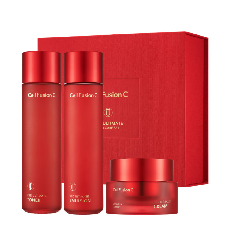Cell Fusion C Red Ultimate SET Zestaw ujędrniający dla cery pozbawionej gęstości i witalności