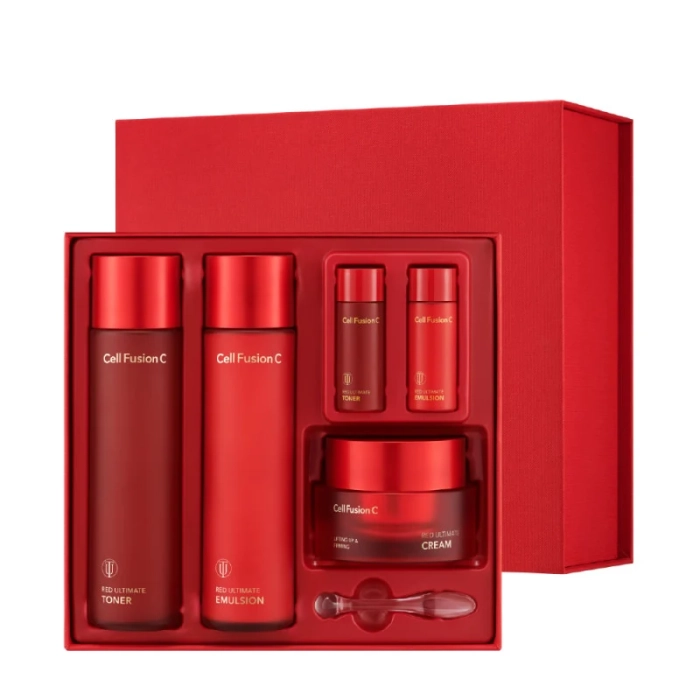 Cell Fusion C Red Ultimate SET Zestaw ujędrniający dla cery pozbawionej gęstości i witalności