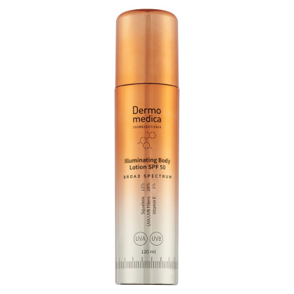 DERMOMEDICA Illuminating Body Lotion SPF 50 Rozświetlający, złoty lotion do ciała 120ml