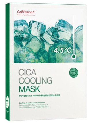 CELL FUSION C CICA COOLING MASK Wygładzająco – chłodząca maska w płacie 5x25g