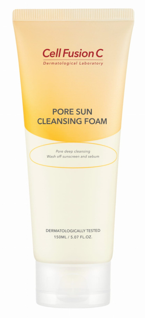 CELL FUSION C PORE SUN CLEANSING FOAM Pianka do oczyszczania twarzy z filtrów przeciwsłonecznych 150ml