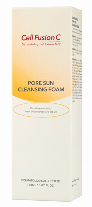 CELL FUSION C PORE SUN CLEANSING FOAM Pianka do oczyszczania twarzy z filtrów przeciwsłonecznych 150ml