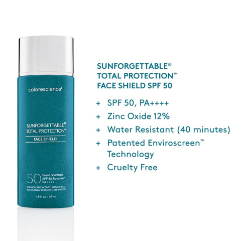 COLORESCIENCE Sunforgettable Total Protection Face Shield SPF 50 Minerals in Face Lotion SPF50 ( Classic Color ) 55ml