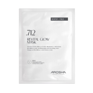 AROSHA .712 REVITAL GLOW MASK Maska rozświetlająca i wygładzająca wykonana w 100% z czystych włókien biocelulozowych 1 szt.