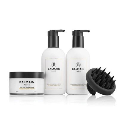 Balmain Couleurs Couture Care Set Zestaw do włosów farbowanych z masażerem