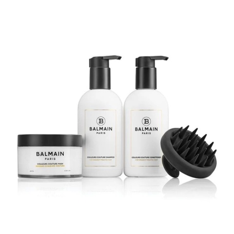 Balmain Couleurs Couture Care Set Zestaw do włosów farbowanych z masażerem