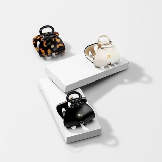 Balmain Pince à Cheveux Imperiale White/Black Klamerka Imperiale Biało/Czarna 6,5 cm