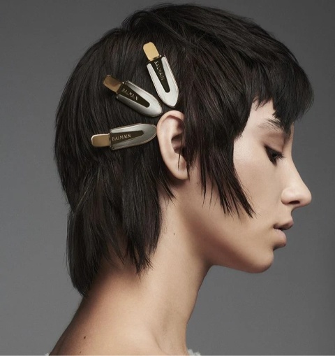 Balmain Klips do włosów Srebrno/Złoty
