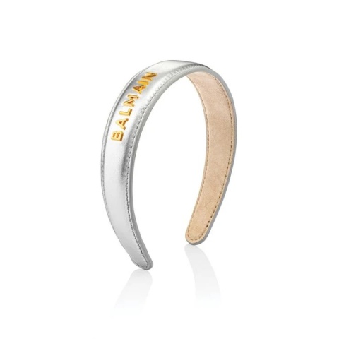 Balamin Leather Headband Large Silver Opaska Srebrna Duża