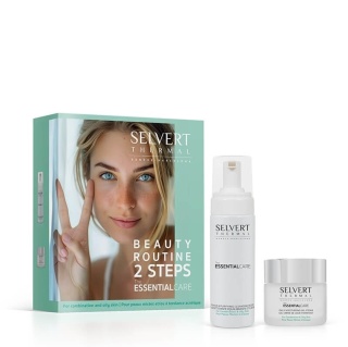 Selvert Thermal Beauty Routine 2 Steps For Combination And Oil Skin ZESTAW Nawilżający żel-krem 50ml+Pianka oczyszczająca 150 ml