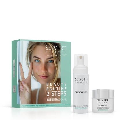 Selvert Thermal Beauty Routine 2 Steps For Combination And Oil Skin ZESTAW Nawilżający żel-krem 50ml+Pianka oczyszczająca 150 ml