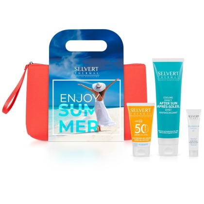 Selvert Thermal Enjoy Summer ZESTAW Żel-krem do twarzy 50 ml + Emulsja po opalaniu 150 ml + Krem wypełniający zmarszczki 15 ml
