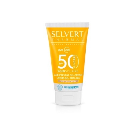 Selvert Thermal Hello Summer ZESTAW Emulsja po opalaniu 150 ml + Żel-krem do twarzy z kolorem SPF 50 + Okulary (wzór panterka)