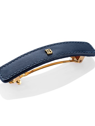 Balmain Skórzana klamra do włosów Cosmic Sapphire