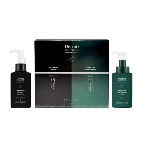DERMOMEDICA Tea Tree Oil Cleanser + Azelaic TRX Foam Cleanser ZESTAW Olejek myjący + Pianka przeciwtrądzikowa do mycia 2x150ml