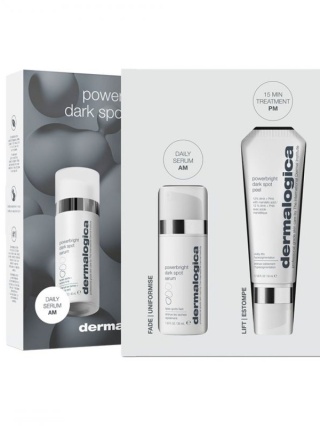 Dermalogica PowerBright Dark Spot System Serum likwidujące przebarwienia 30 ml + Peeling redukujący przebarwienia 50 ml