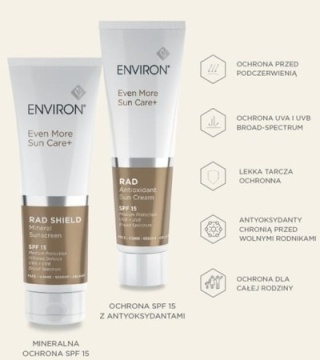 Environ RAD SHIELD Mineral Sunscreen Mineralny krem przeciwsłoneczny SPF 15 UVA I UVB 125 ml