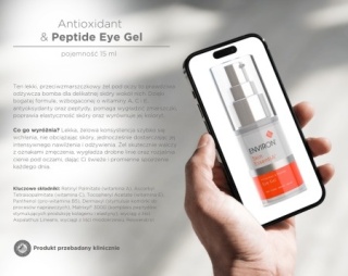 Environ Antioxidant & Peptide Eye Gel Przeciwzmarszczkowy żel/krem pod oczy z peptydami i witaminami 15 ml