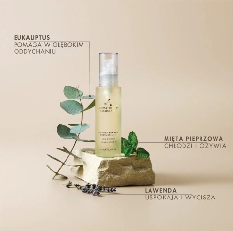 Aromatherapy Associates Support Breathe Shower Mist Uwalniająca oddech mgiełka do inhalacji pod prysznicem 100 ml
