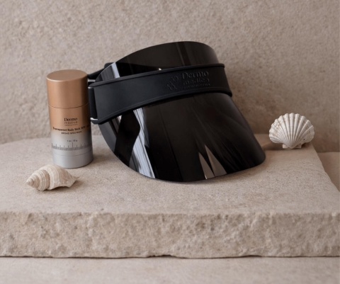 Dermomedica Zestaw UV Black Cap + Transparent Body Stick SPF 30