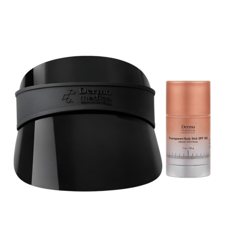 Dermomedica Zestaw UV Black Cap + Transparent Body Stick SPF 30