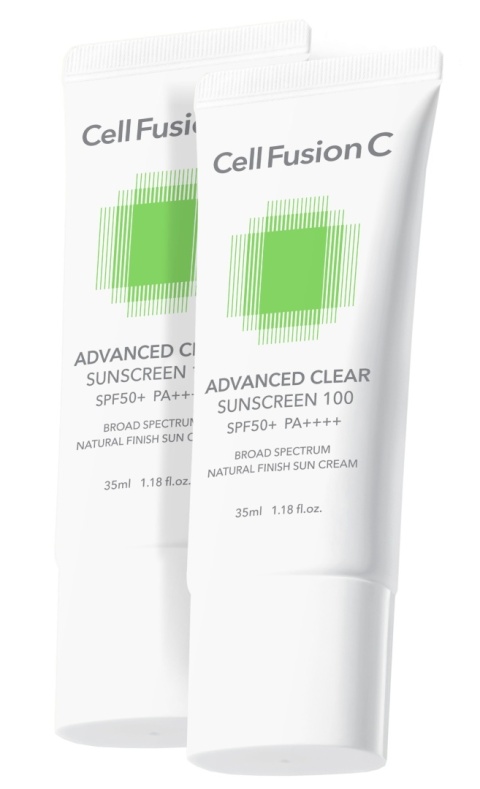 Cell Fusion C Advanced Clear Sunscreen 100 SPF PA ++++ Krem przeciwsłoneczny dla skóry tłustej i problematycznej 2 x 35 ml
