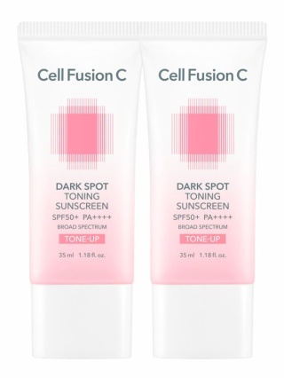 Cell Fusion C Dark Spot Toning Sunscreen SPF50+ PA++++ Krem wyrównujący koloryt skóry SPF50+ 2x 35 ml