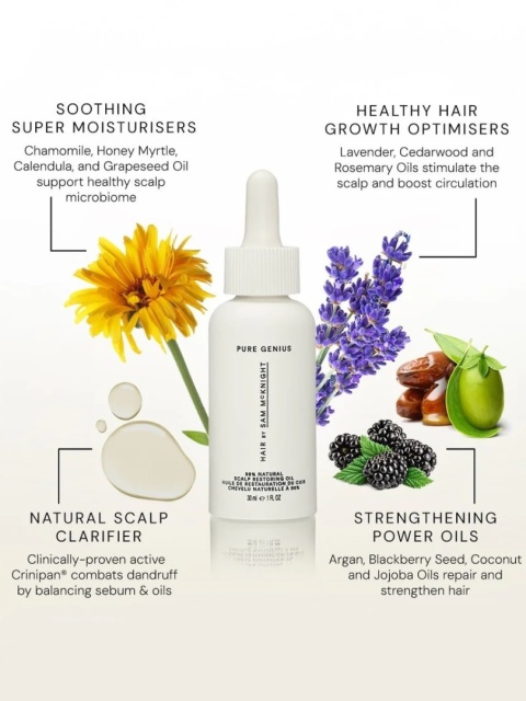 Hair by Sam McKnight Pure Genius 98% Natural Scalp Restoring Oil 30 ml