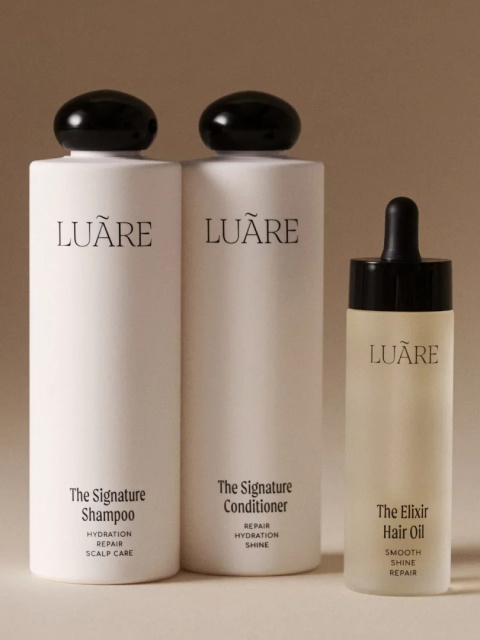 LUARE The Essentials Set Zestaw 3 produktów - wielofunkcyjny szampon 250 ml bogata odżywka 250 ml i lekki olejek 50 ml